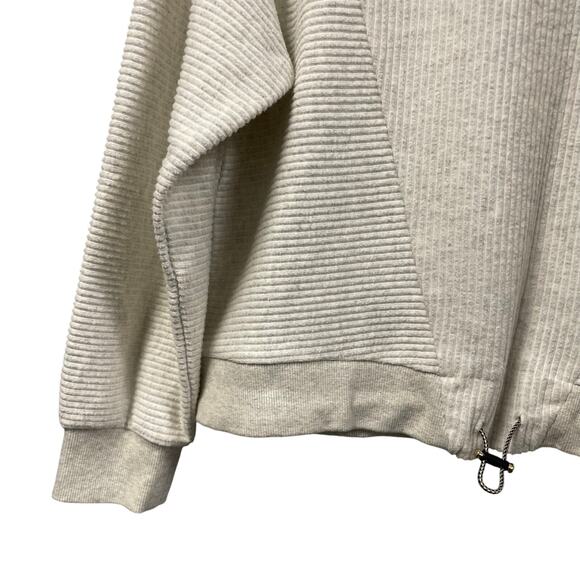 Varley Arleta Pullover Sweatshirt in Ivory Cloud Drawcord Hem Womens Medium - Picture 3 of 8